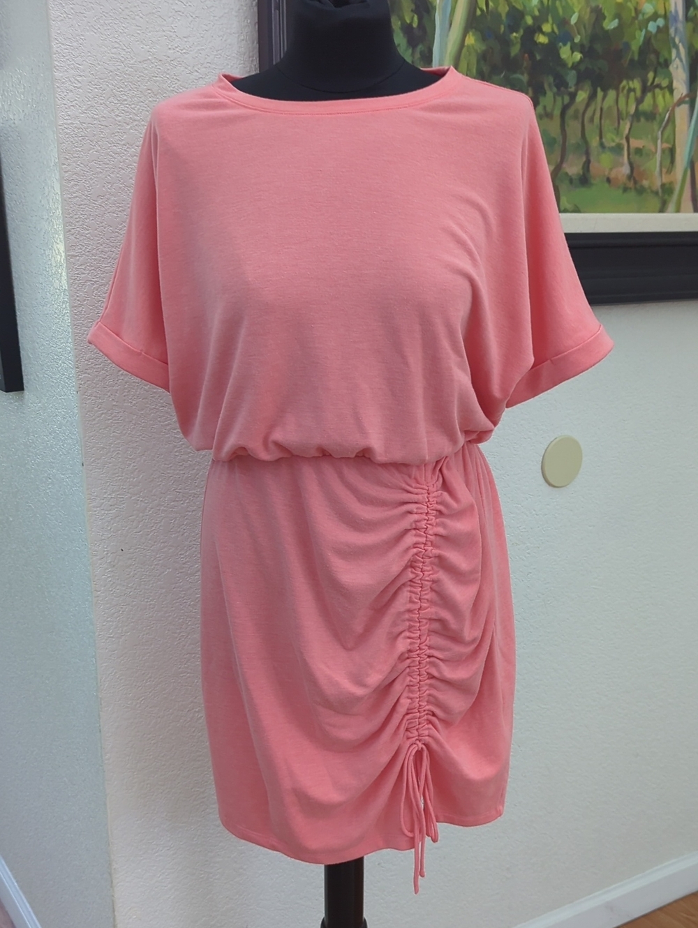 Express Coral T Shirt Dress- Size M